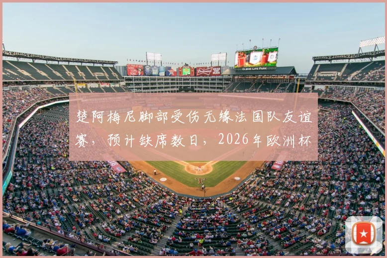 楚阿梅尼脚部受伤无缘法国队友谊赛,预计缺席数日,2026年欧洲杯备战蒙上阴影